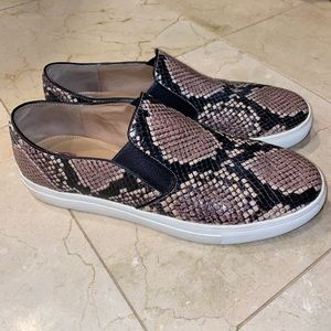 Elaine Turner snake skin slip on sneakers